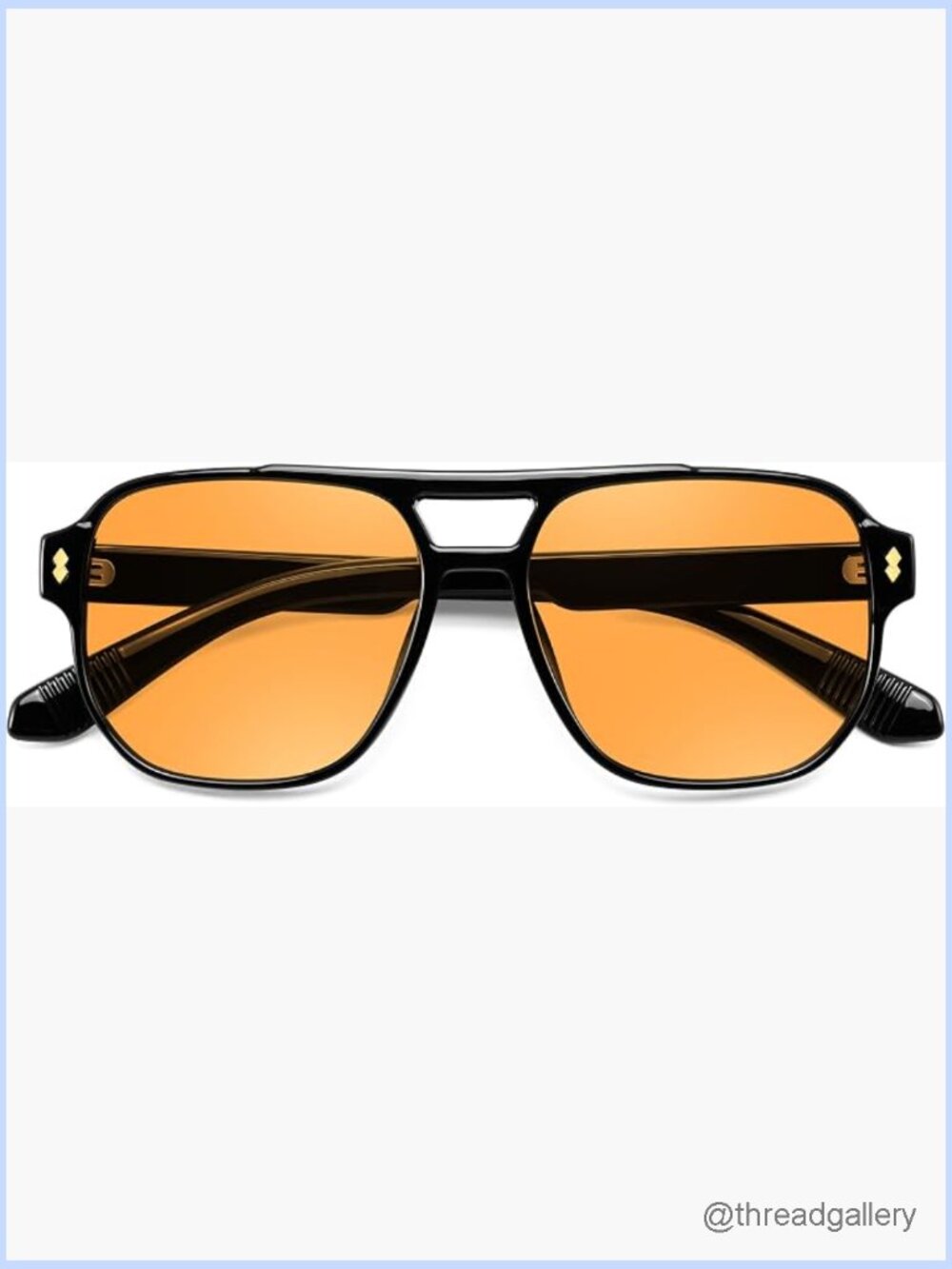 Retro Square Aviator Sunglasses Polarized UV400 Protection